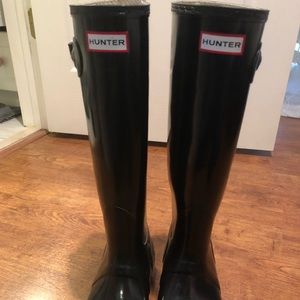 Hunter women’s Tall black Rain Boots
